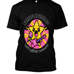 t-shirt-design – Étoile hurleuse du glitter rock