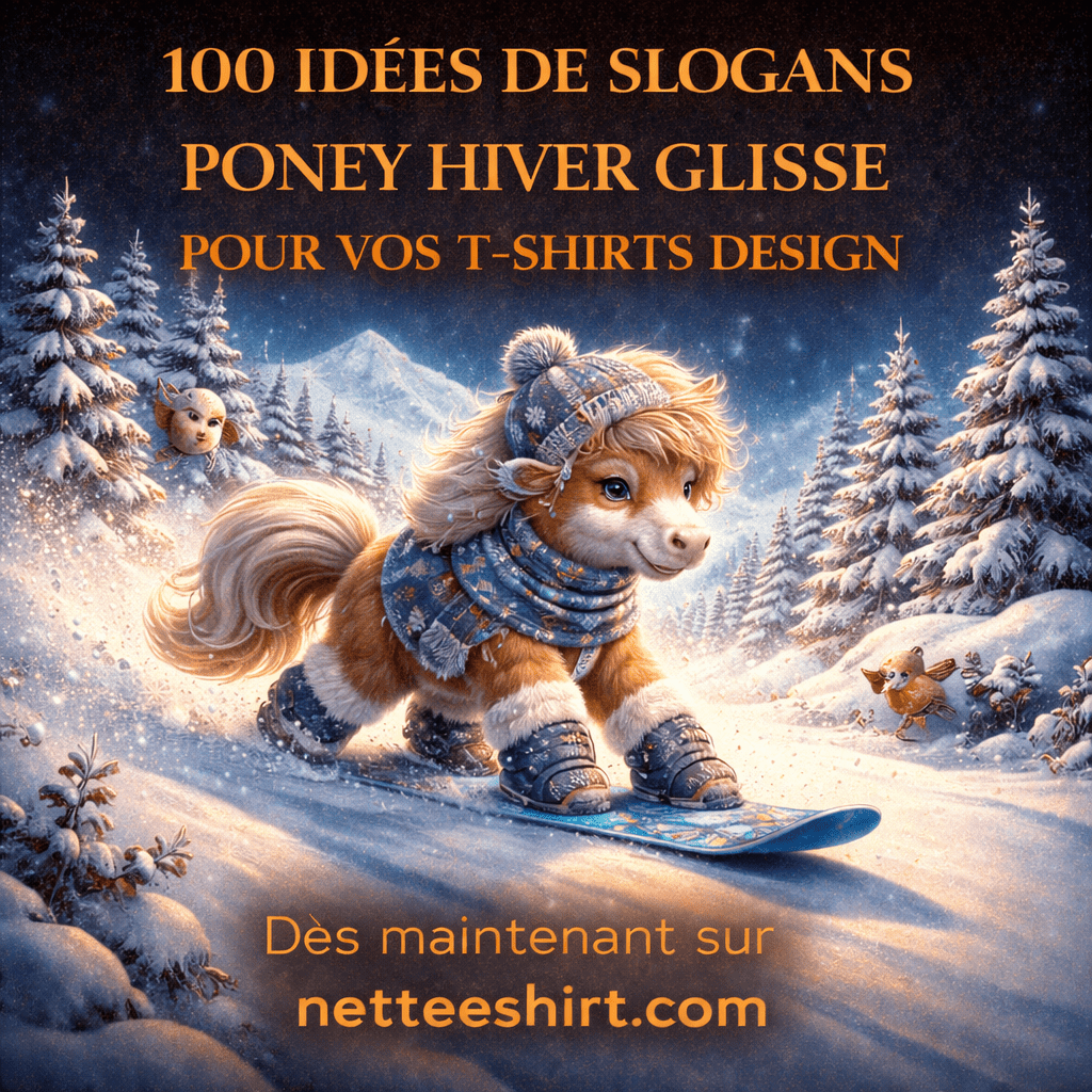 100 idées de slogans poney hiver glisse