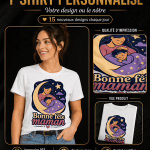 T-shirt coton personnalisé avec votre design