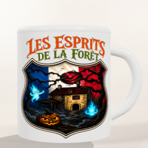 Mug 11 oz – “Esprit de la forêt” Mug blanc 11 oz personnalisé avec le logo “Esprit de la forêt”, idéal comme souvenir ou cadeau lors de votre événement. Prix : 10,90 € — livraison directement le jour de l’événement.