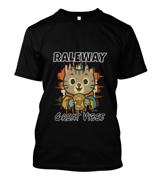 Chat royal arborant des vibes positives colorées