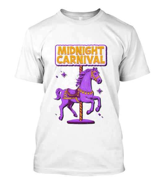 Cheval violet sous ciel étoilé magique
