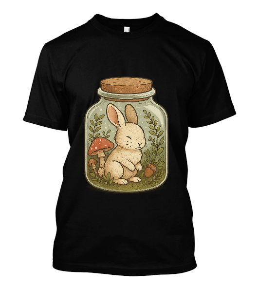 Lapin féerique dans bocal forêt