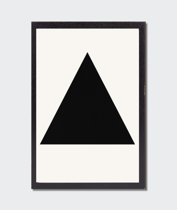 Triangle noir minimalisme abstrait