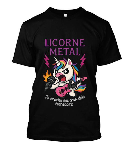 Licorne furieuse crachant des riffs