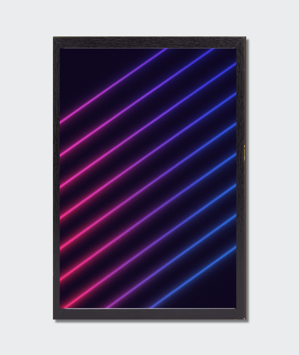 Lignes néon style rétro futuriste