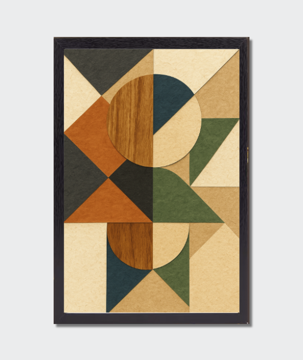 Collage géométrique style naturel