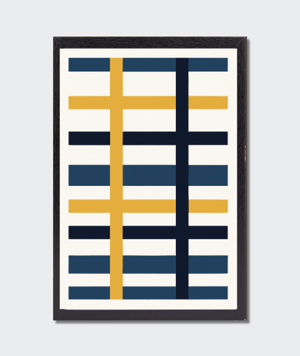 Carrés croisés design géométrique