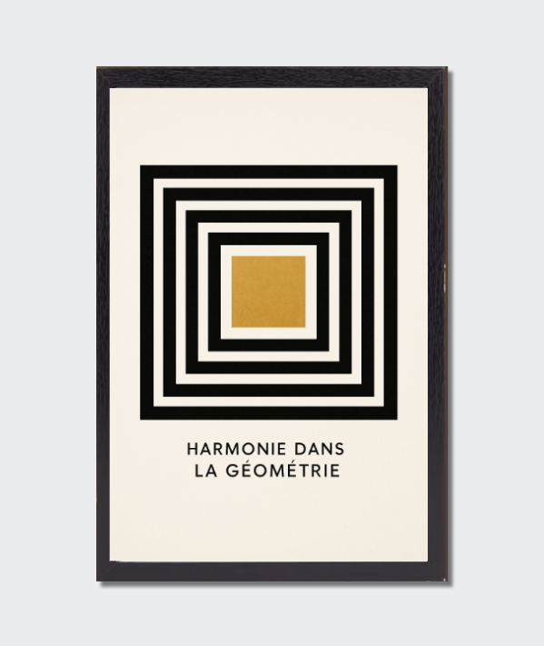 Carrés concentriques noir et or