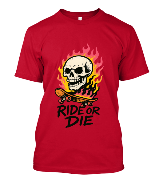 T-shirt Skate Skull Rider