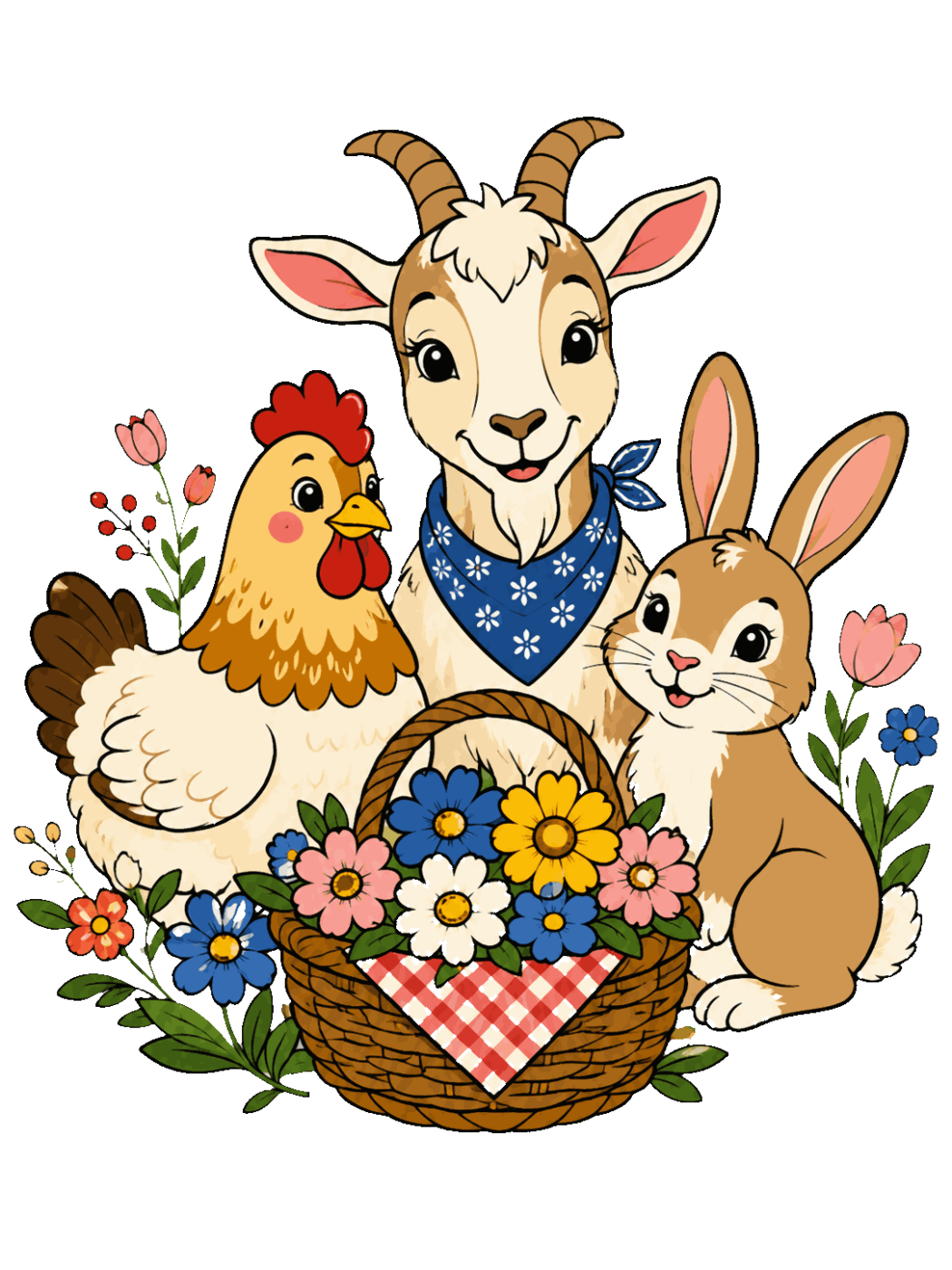 Animaux de ferme cute