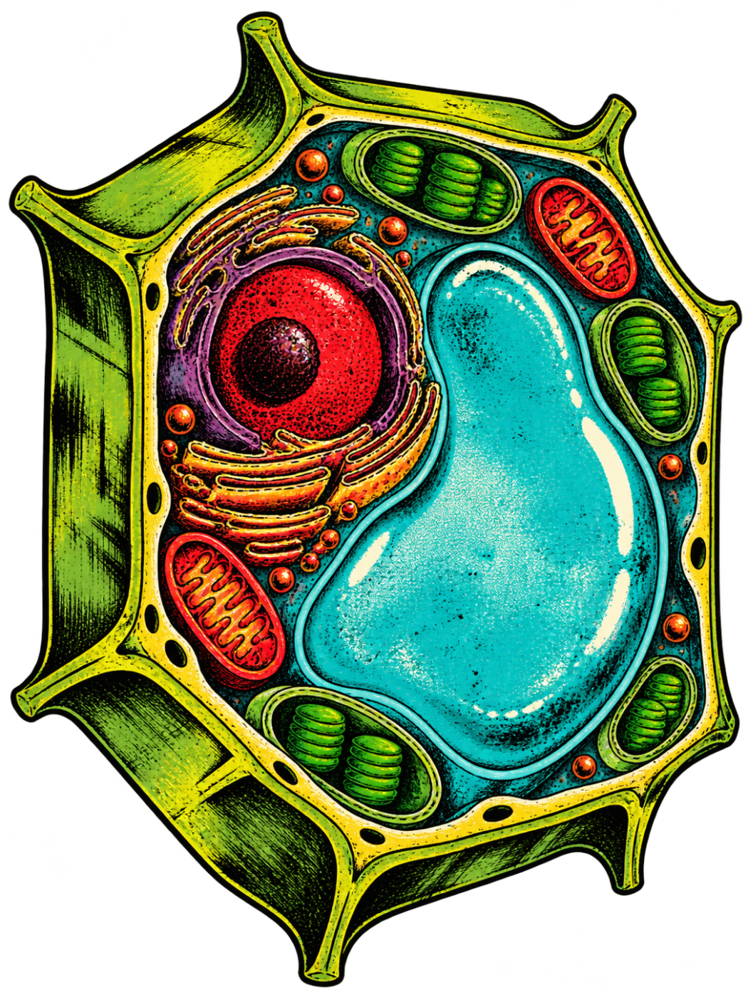 Cellule végétale en volume