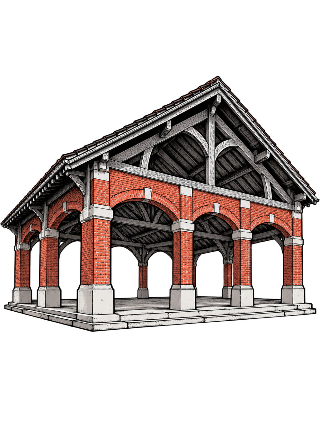Halle de marché en brique