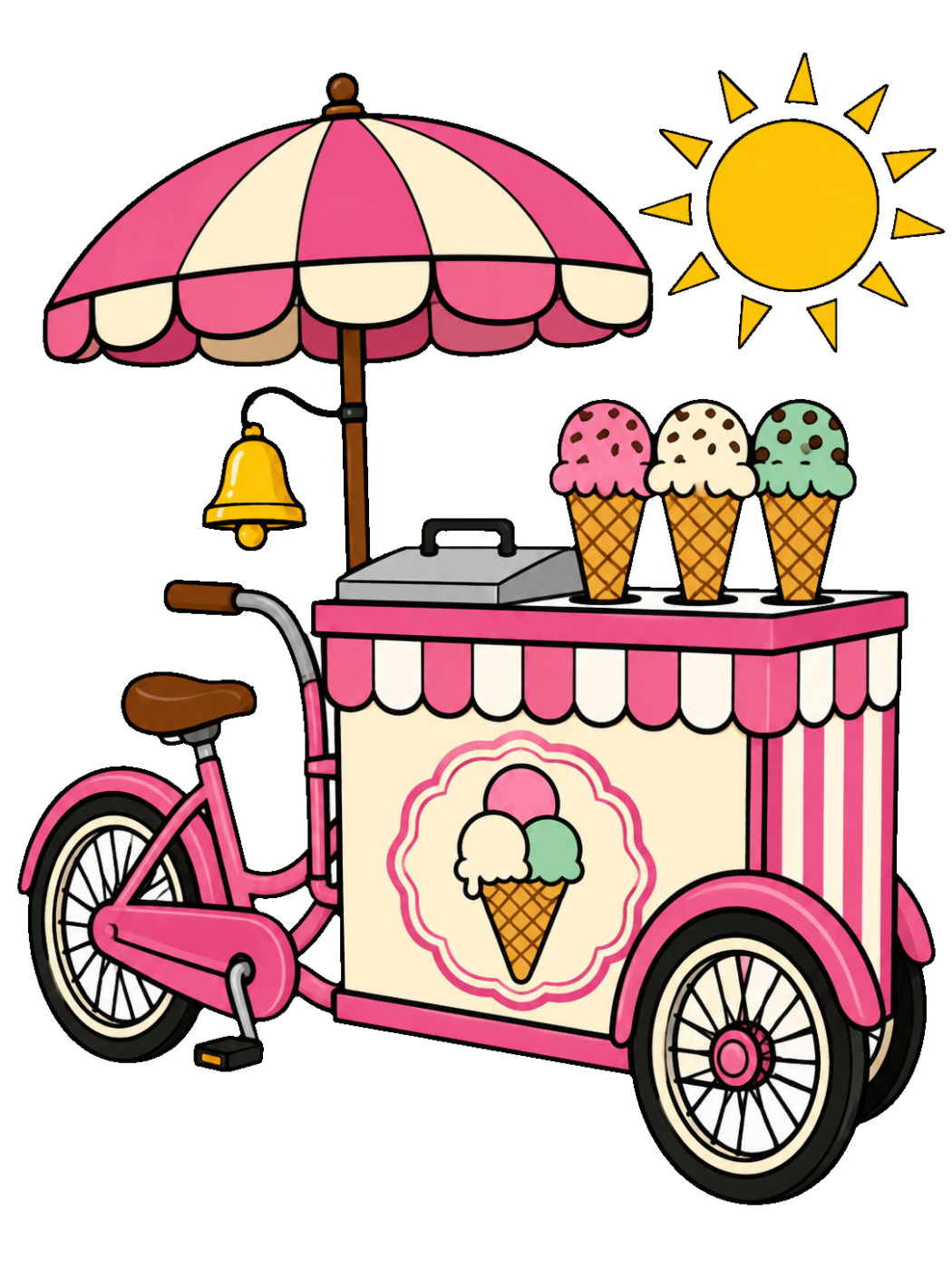Marchand de glaces à vélo