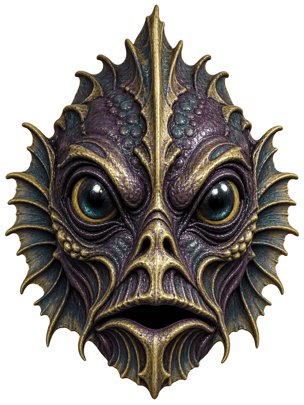 Masque de monstre amphibien