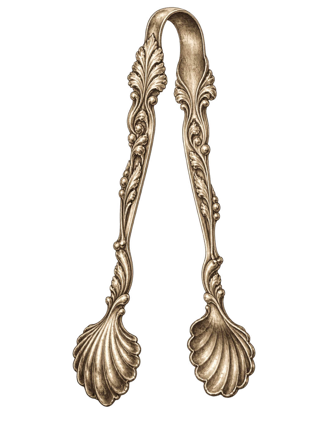 Pince à sucre ancienne en argent