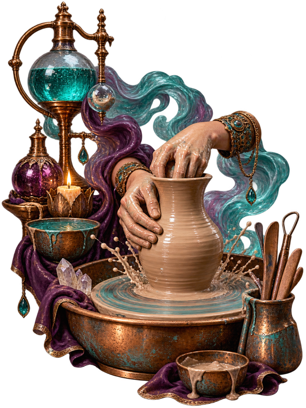 Poterie au tour